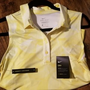 Nike Women's Dry Fairway Print Polo  Medium Optic Yellow CI9884-731